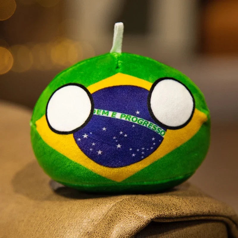 Polandball Countryball Plush Keychain 10 cm (3.9 in) 70 Designs Country Ball Pendant Stuffed Toy for Kids