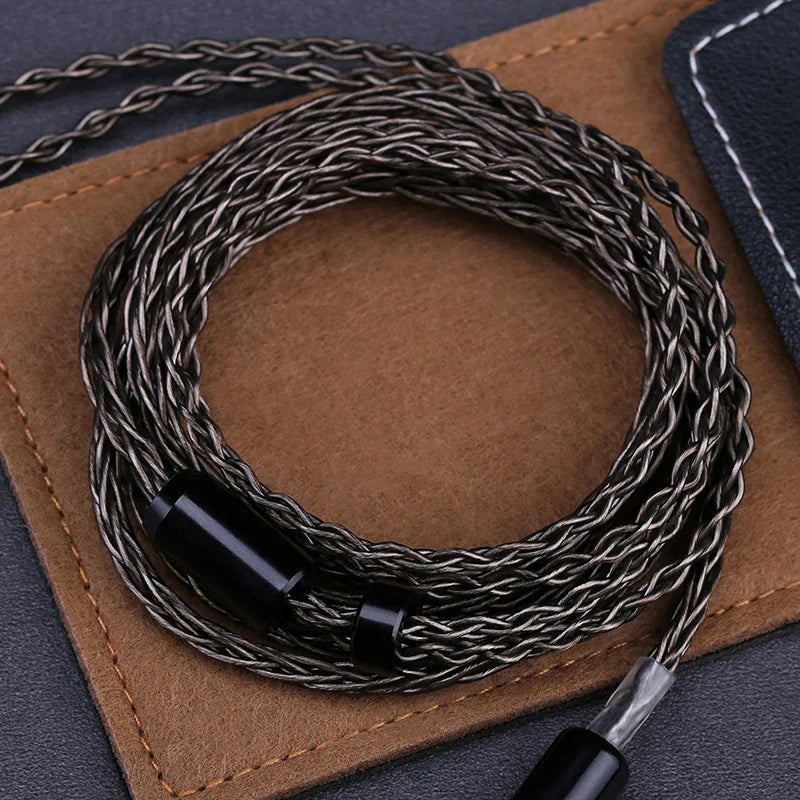 8-Core 1-to-2 Headphone Cable Silver-Plated Copper — 3.5 / 2.5 / 4.4mm Balanced to Dual 3.5mm, 2m / 3m