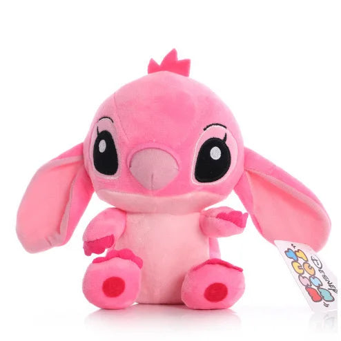 Stitch Plush Toy - Blue & Pink Stuffed Doll, 9.8 in (25 cm) Soft Plushie Gift for Kids