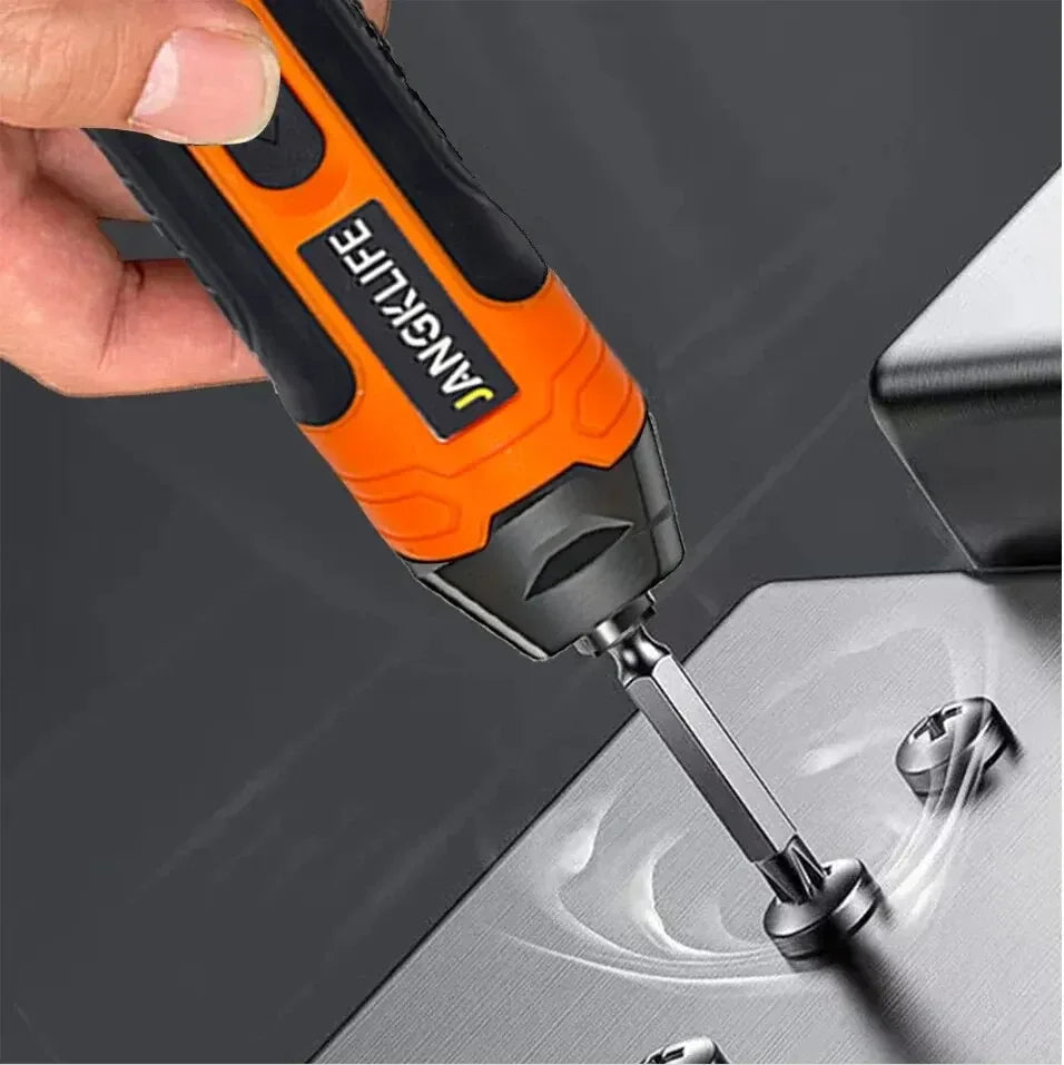Cordless Electric Screwdriver 3.6V Rechargeable 1300mAh Mini Drill with 6.35mm (1/4") Chuck & Dual LED