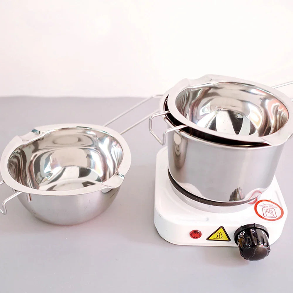 400/600ml Wax Melting Pot (13.5/20.3 fl oz) with Heat-Resistant Handle for Candle, Chocolate & Candy Melting