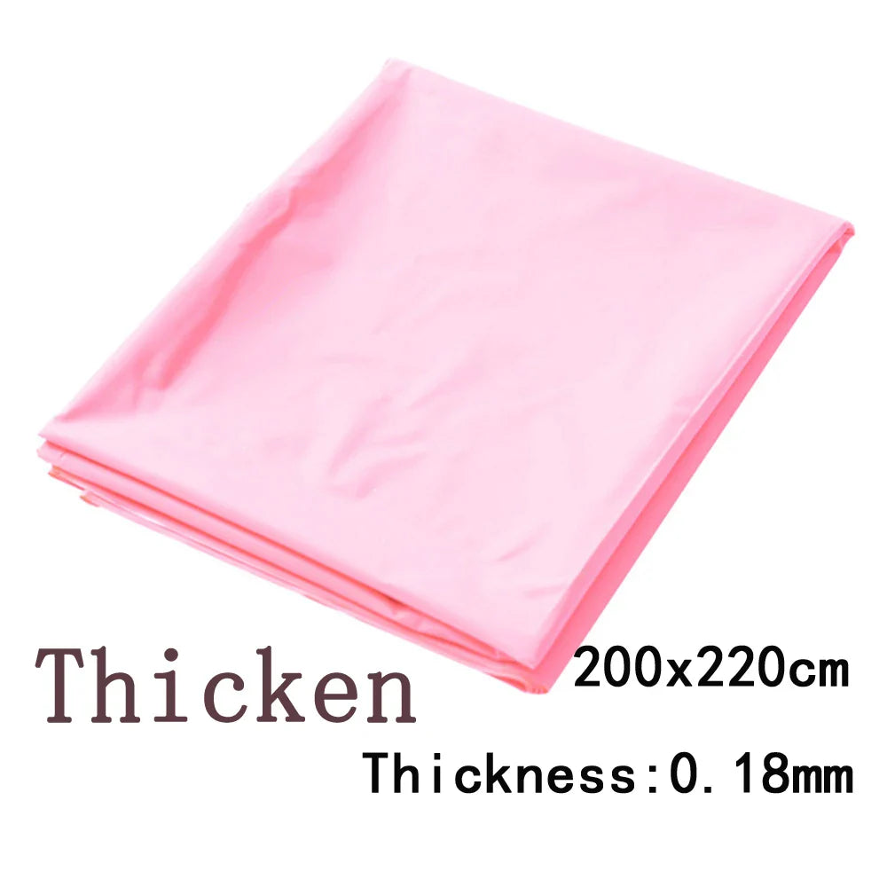 Black Waterproof PVC Bed Sheet – Oil-Resistant Thick Mattress Protector Fits 1.2 / 1.5 / 1.8 / 2.0 m Beds (220×130 / 220×160 / 220×200 cm | 86.6×51.2 / 86.6×63.0 / 86.6×78.7 in)