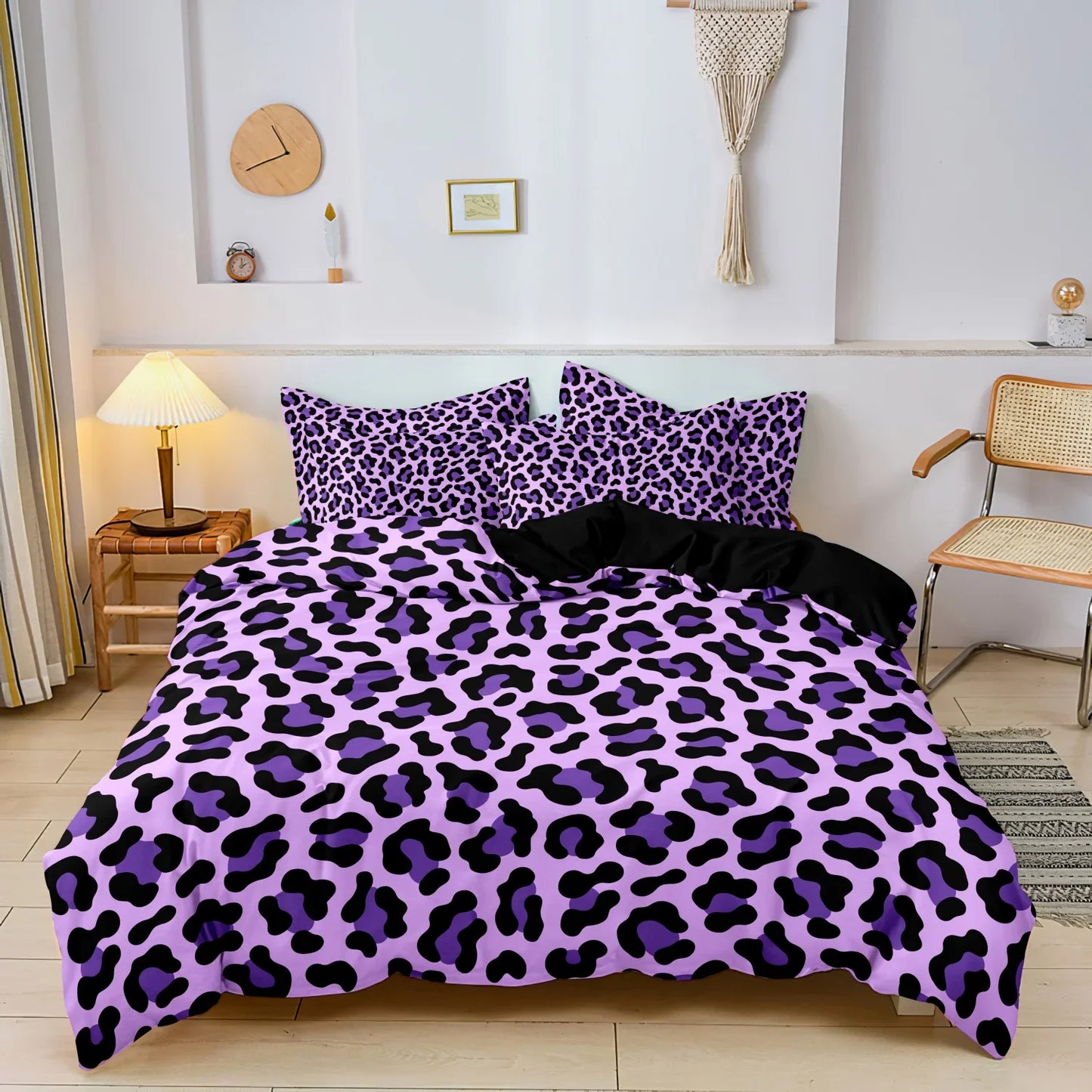 3-Piece Printed Polyester Bedding Set – 200TC Duvet Cover with Pillowcases (Twin to Super King)
