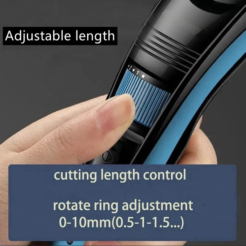 Rechargeable Cordless Beard & Mustache Trimmer, Adjustable 0.5–10 mm (0.02–0.39 in) Stubble Clipper