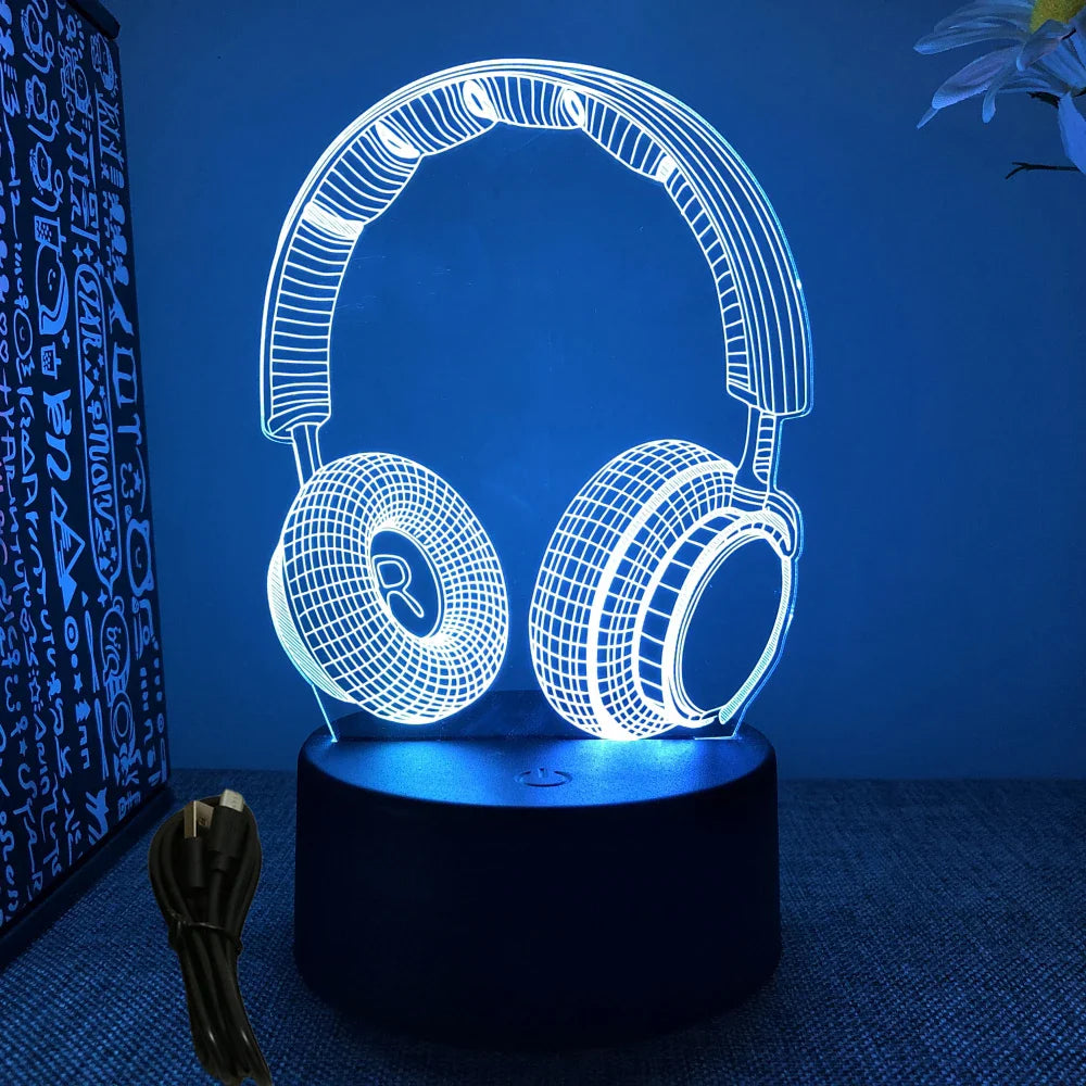 3D LED Neon Gamer Lamp - RGB Acrylic Night Light with Remote & Touch for Kids & Gaming Room