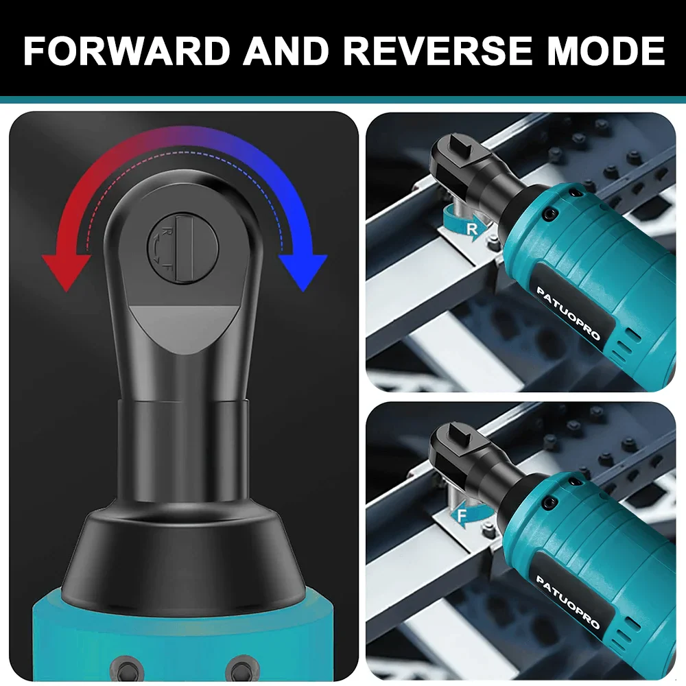 1/2 in (12.7 mm) Brushless Cordless Electric Ratchet Wrench - 18V Lithium Battery Compatible (Tool Only)