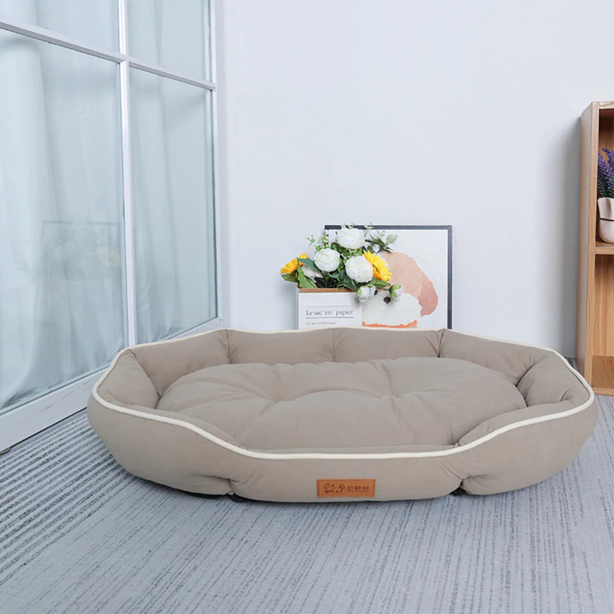 Large All-Season Cooling Pet Bed – Breathable Dog & Cat Pad for Puppies, French Bulldog, Small Dogs