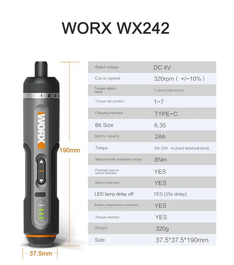 4V Mini Cordless Electric Screwdriver Set – USB Rechargeable, 30-Bit Precision Driver for DIY & Home Repairs
