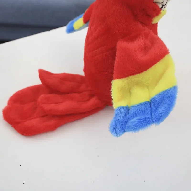Talking Macaw Parrot Plush Toy – Record & Repeat Animated Talking Bird for Kids