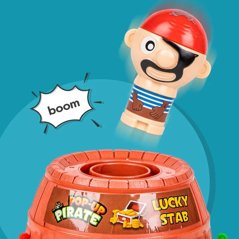 Jumping Pirates Board Game - Montessori Family & Party Game for Kids and Adults, Fun Lucky Toy Gift
