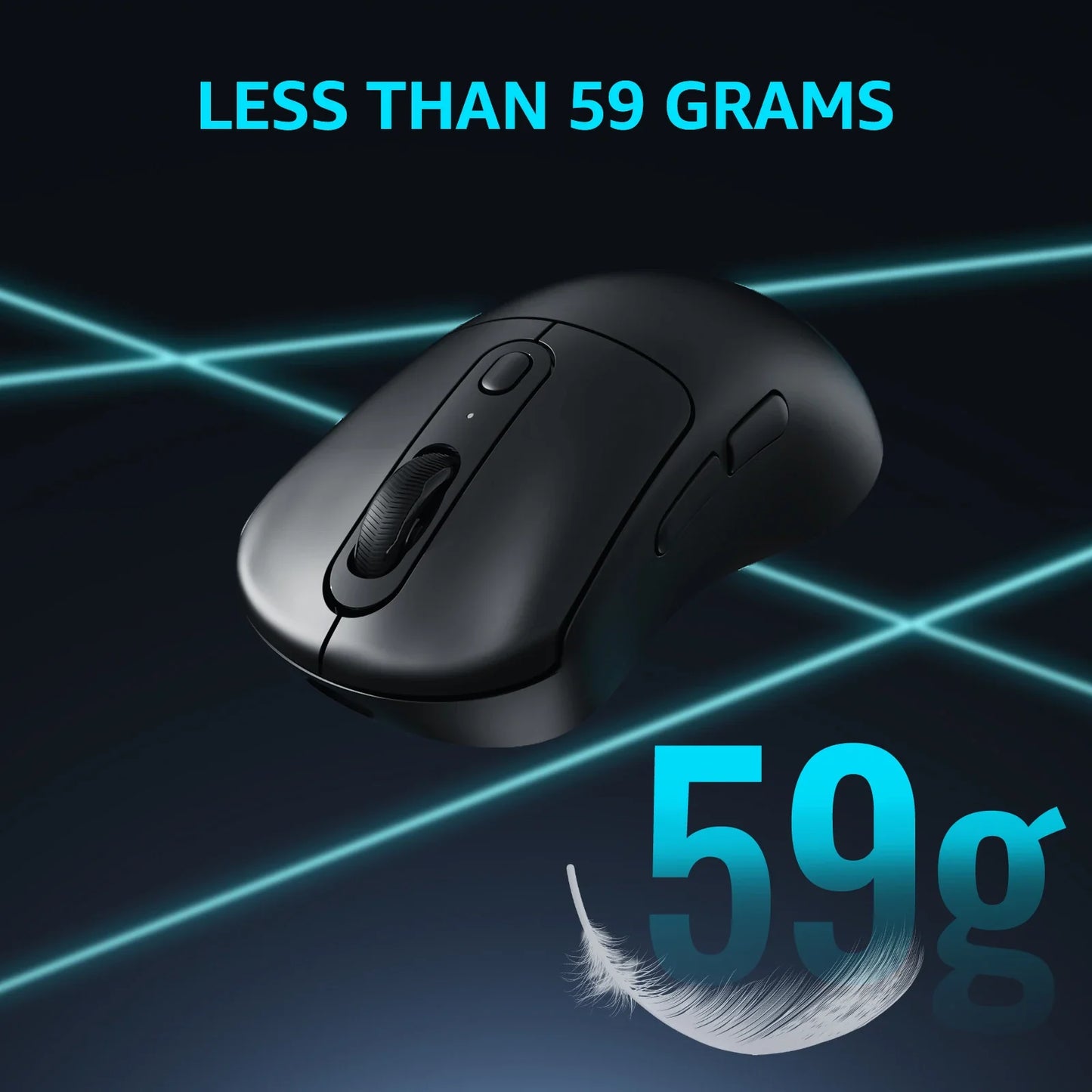 Wireless Gaming Mouse 59g (2.08 oz) Ultra-Light 8KHz (8000Hz) Polling 26,000 DPI 9 Programmable Buttons Ultimate Optical Sensor
