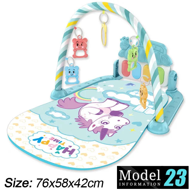 Baby Activity Gym Play Mat with Piano Keyboard 76 x 58 x 42 cm (30 x 23 x 16.5 in) – Musical Infant Play Gym for Newborns 0–36 Months