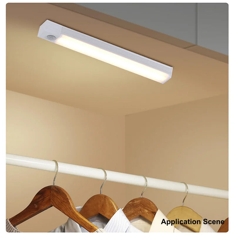 USB Rechargeable Motion Sensor LED Bar Light – Cordless Magnetic Night Light for Kitchen Cabinet & Closet (10/20/30/50 cm | 3.9/7.9/11.8/19.7 in)
