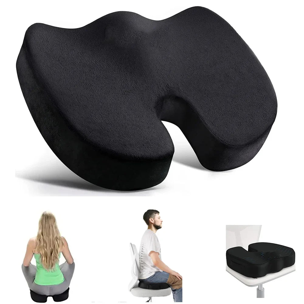 Memory Foam U-Shaped Travel Seat Cushion – Orthopedic Hip Support for Car, Office & Chair