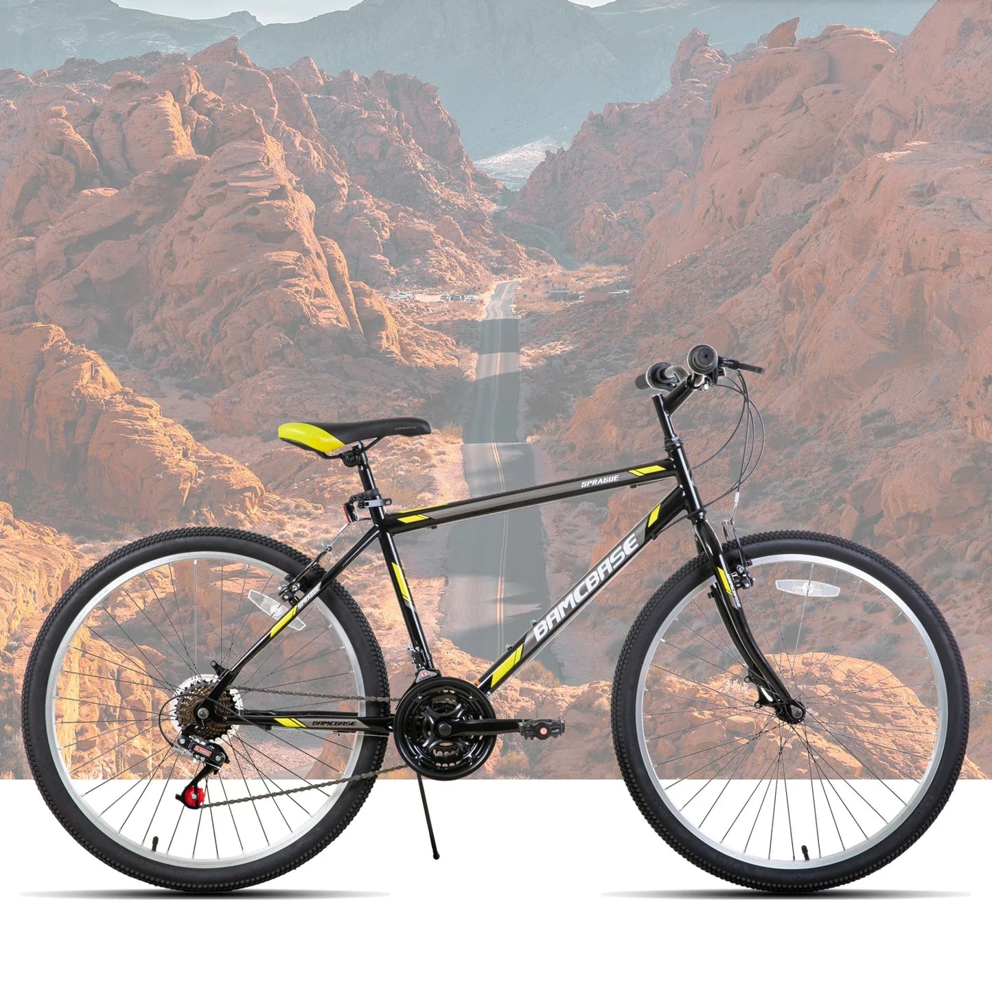 Unisex 24-inch & 26-inch Mountain Bike, 21-Speed, Chromoly Steel Frame, Dual V-Brake