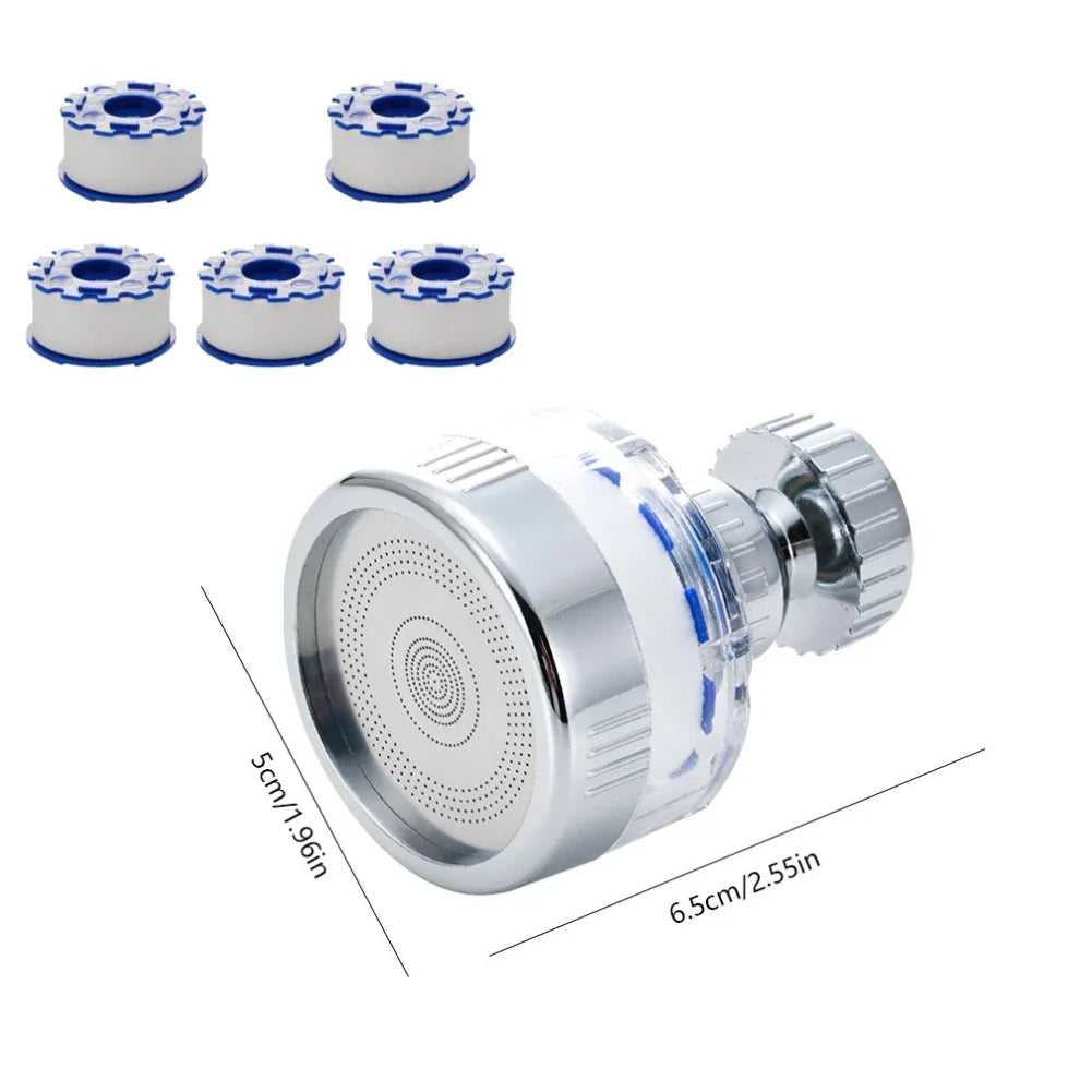360° Rotating Faucet Water Filter Aerator - Pressurized Sink Filter and Tap Extender for Kitchen and Bathroom