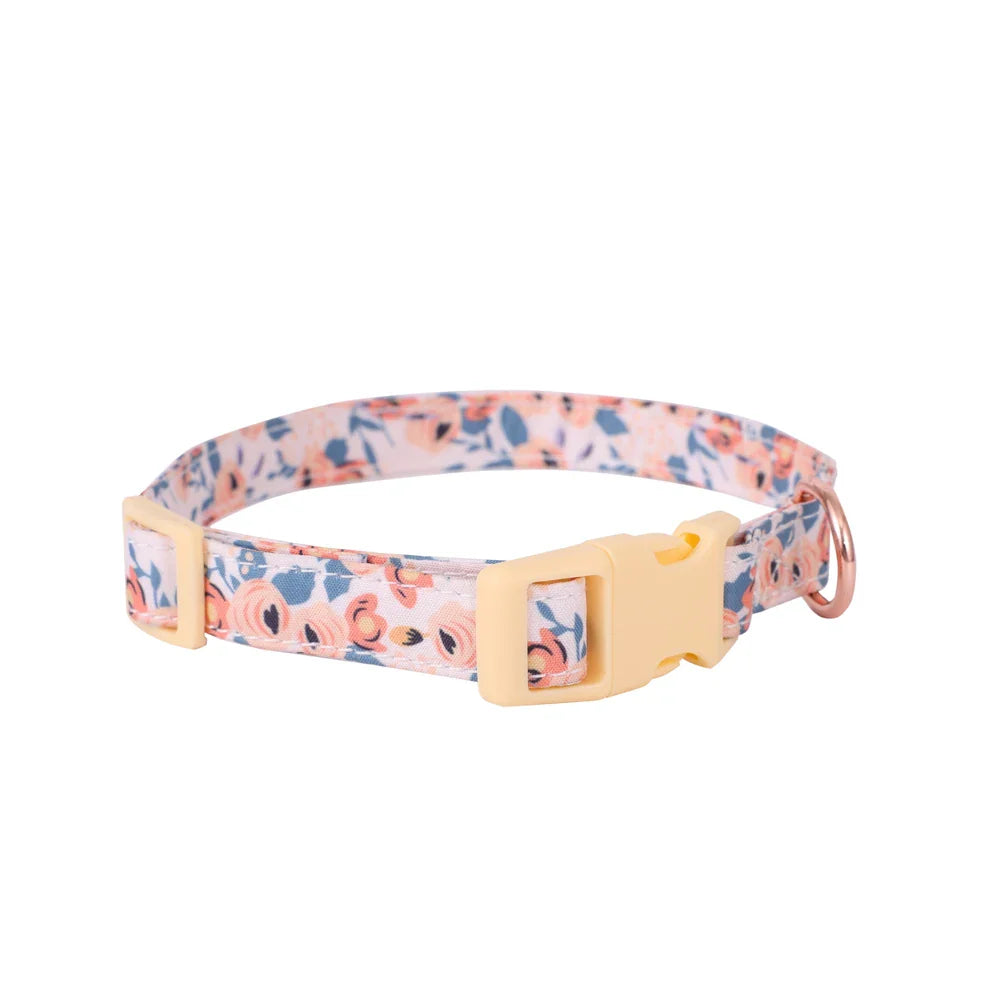 Adjustable Soft Vest Harness & Leash Set for Small & Medium Dogs & Cats – Reflective Printed Puppy Harness with Wrist Leash and Collar