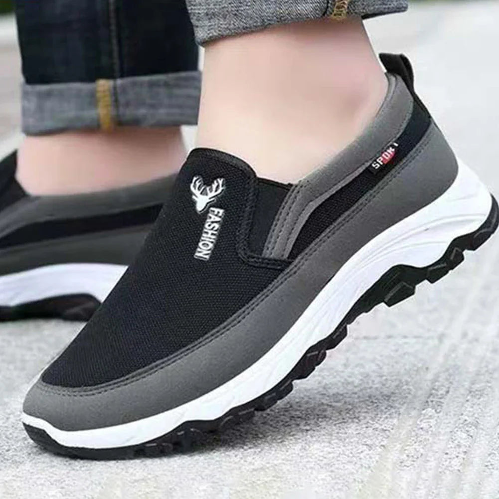 Men's Orthopedic Breathable Slip-On Travel Shoes Non-Slip Comfortable Walking and Hiking Sneakers