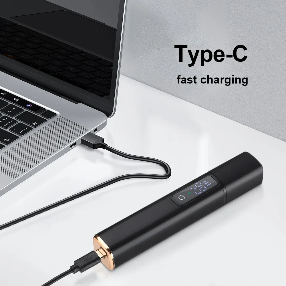 Rechargeable Electric Nose & Ear Hair Trimmer – USB-C Portable Waterproof Painless Groomer for Men & Women