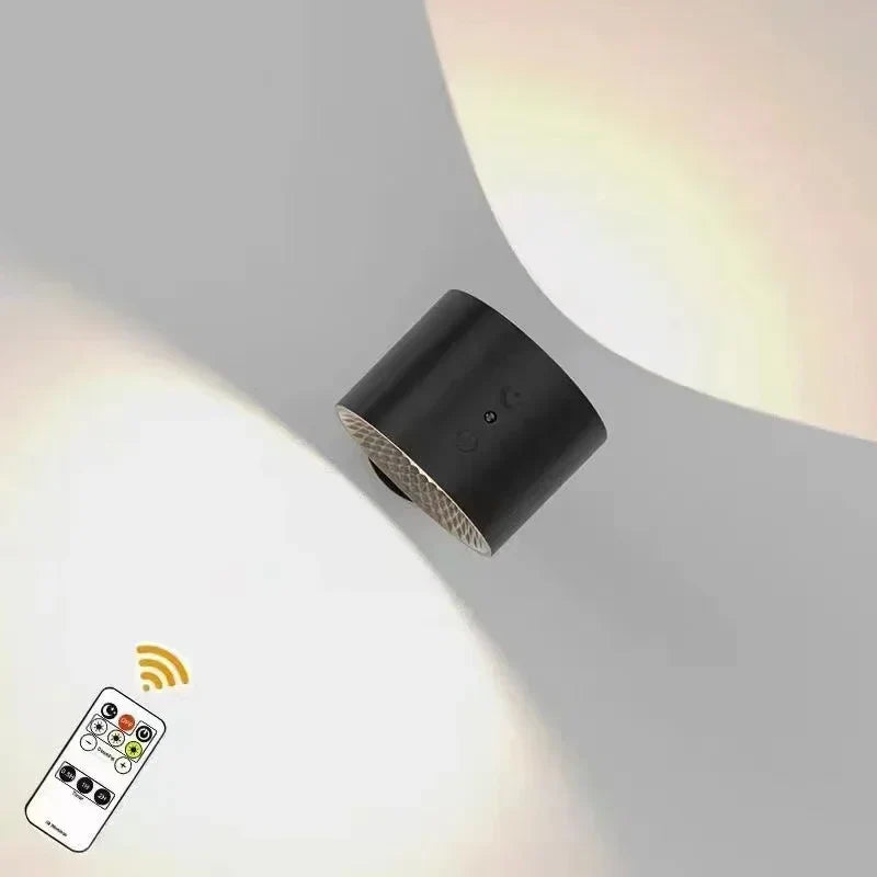 LED Double-Head Wall Lamp — Touch & Remote Control, 360° Rotatable USB Rechargeable Wireless Night & Reading Light