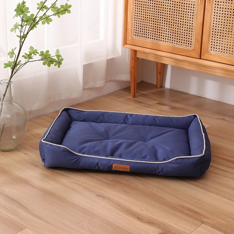 Waterproof 600D Oxford Dog Bed – Thick PP Cotton, Bite-Resistant Pet Mat for All Seasons