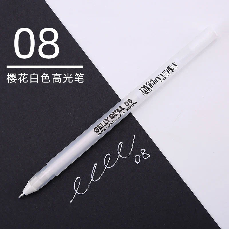White Opaque Gel Pens 3-Pack – Fine 0.5mm, Medium 0.8mm, Bold 1.0mm for Journaling, Art & Drawing