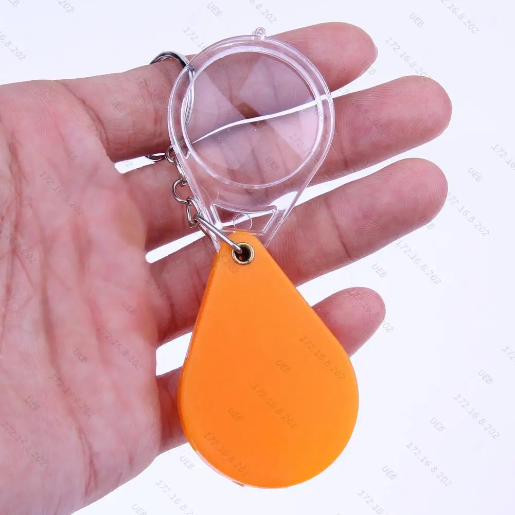 Folding Keychain Magnifier 10X & 15X Pocket Loupe for Jewelry, Coins, Stamps