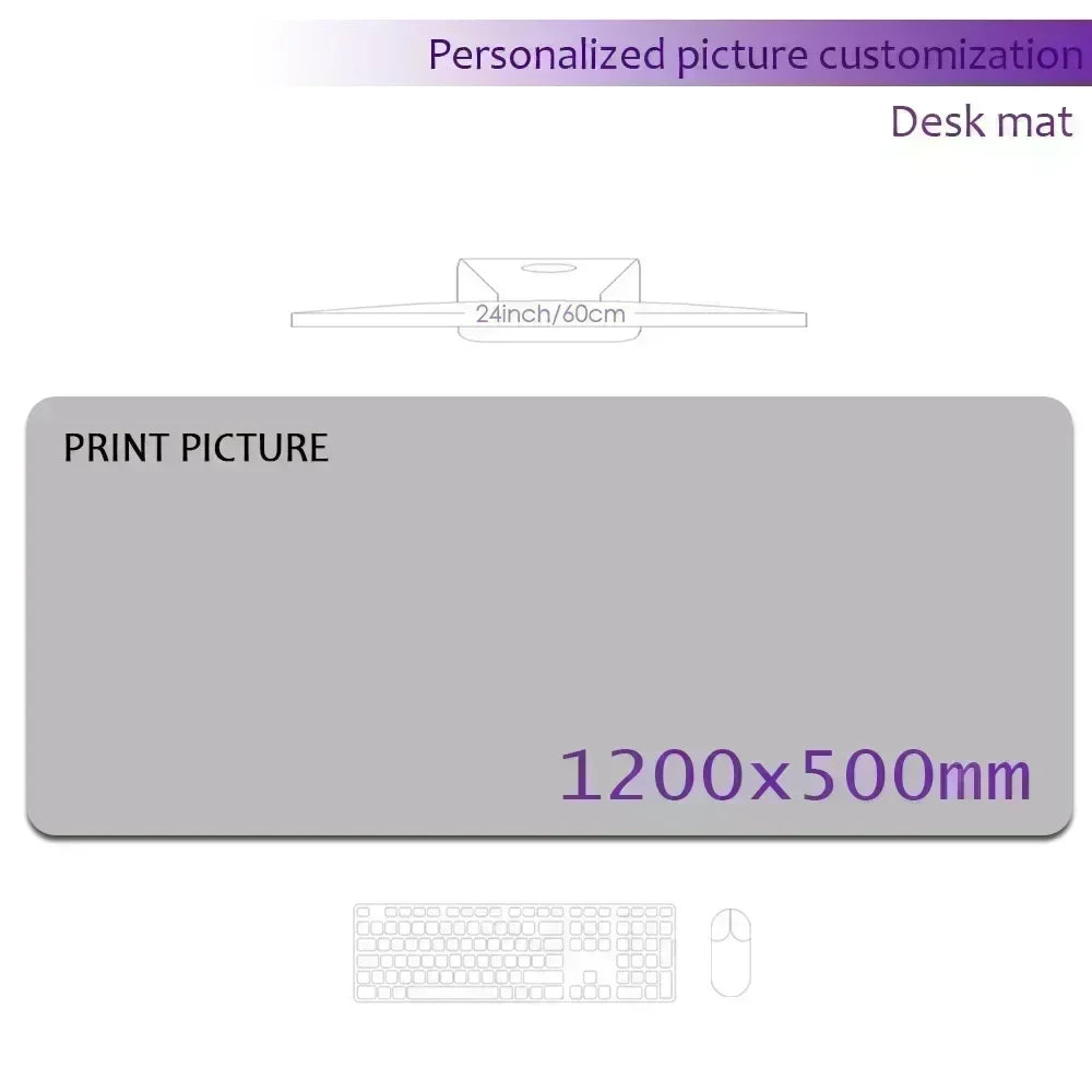 Custom Gaming Desk Mat – Personalized HD Mouse Pad Playmat, Multiple Sizes up to 1000x500mm (39.4x19.7 in) Non-Slip Rubber