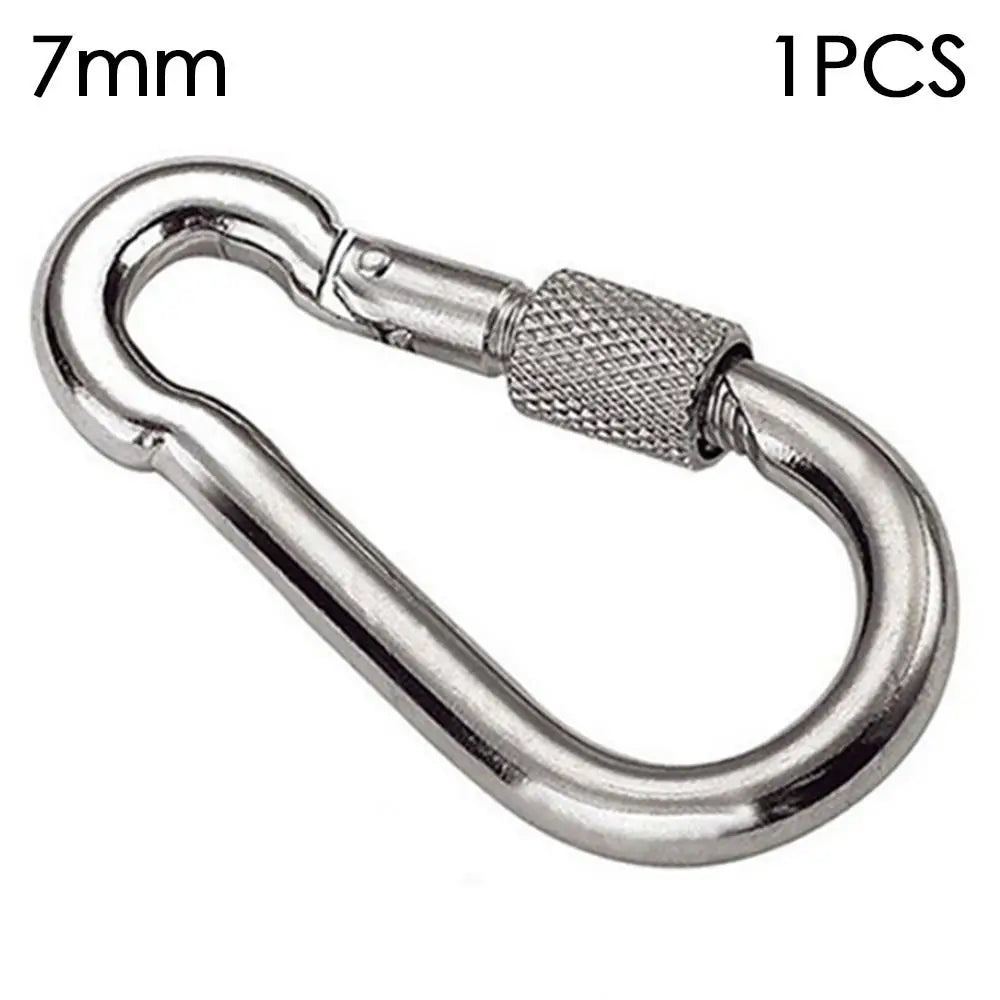 M4-M12 304 Stainless Steel Screw-Lock Quick Link Carabiner 1/2-Pack Outdoor Climbing & Camping Gear