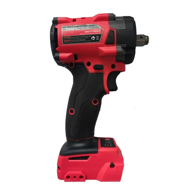 Brushless 500 N·m 1/2-Inch (12.7 mm) Impact Wrench Cordless Electric Driver 4-Gear Compatible with 18V Li-ion Battery