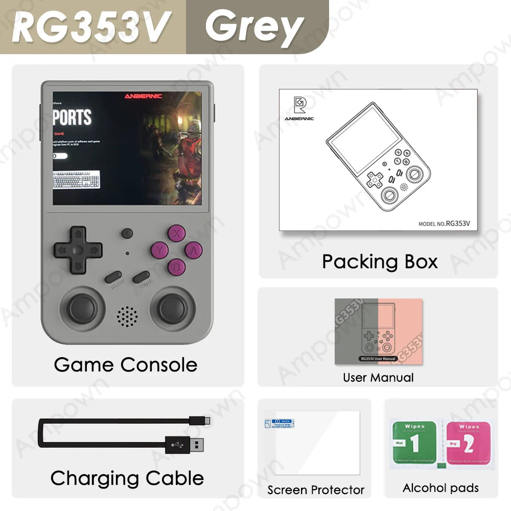 Handheld Retro Game Console 3.5-inch (8.9 cm) IPS Screen HDMI Output Android & Linux Built-in Emulators 10,000+ Games