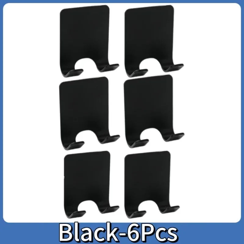 Punch-Free Wall Razor Holder — 1/2/4/6-Pack Adhesive Shaver Rack, Bathroom Organizer Hook