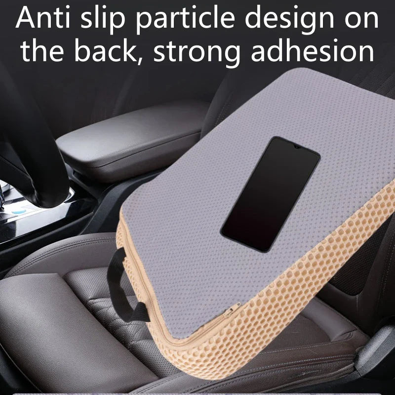 Car Seat Booster Cushion 35 x 40 x 8 cm (13.78 x 15.75 x 3.15 in) Honeycomb Memory Cotton 3D Mesh Breathable Thickened Anti-Slip Seat Cushion