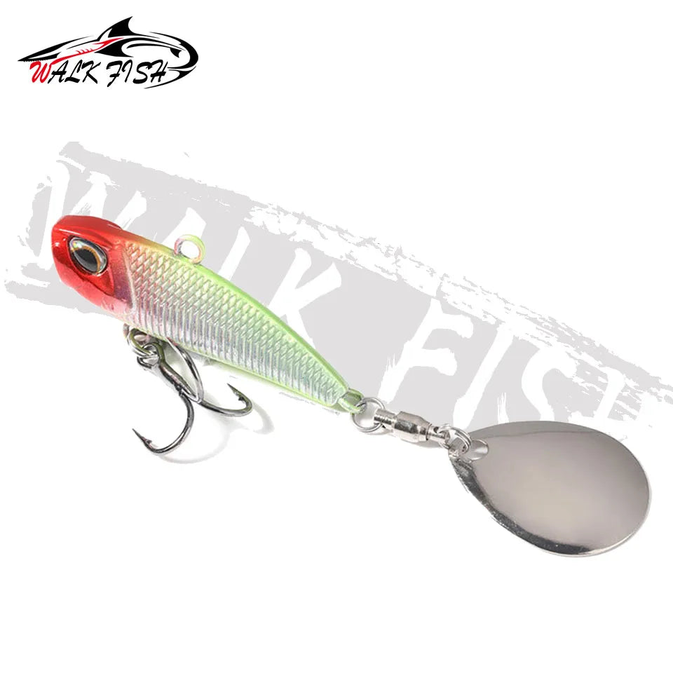 VIB Spinner Bait Metal Fishing Lure – Rotating Tail Wobbler, 7g/11g/15g/21g (0.25/0.39/0.53/0.74 oz), 28–42 mm (1.10–1.65 in), 11 Colors