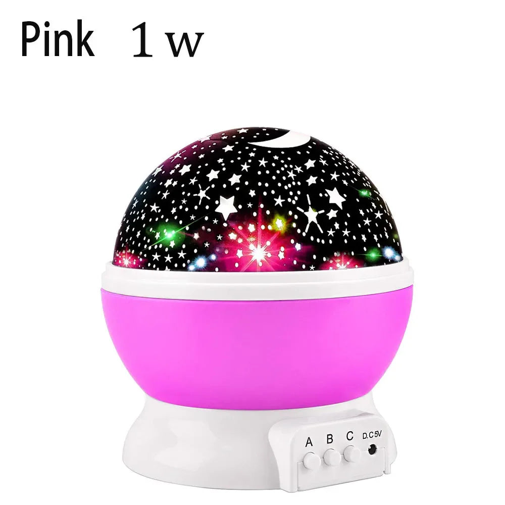 Rotating Star Projector Night Light – LED Galaxy & Moon Lamp for Kids Bedroom, Soothing Sleep Light & Gift for Girls and Boys