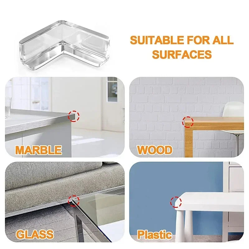 Baby Corner Protectors - Soft PVC Table Edge Guards for Child Safety, Anti-Collision Bumpers (4-Pack / 10-Pack)