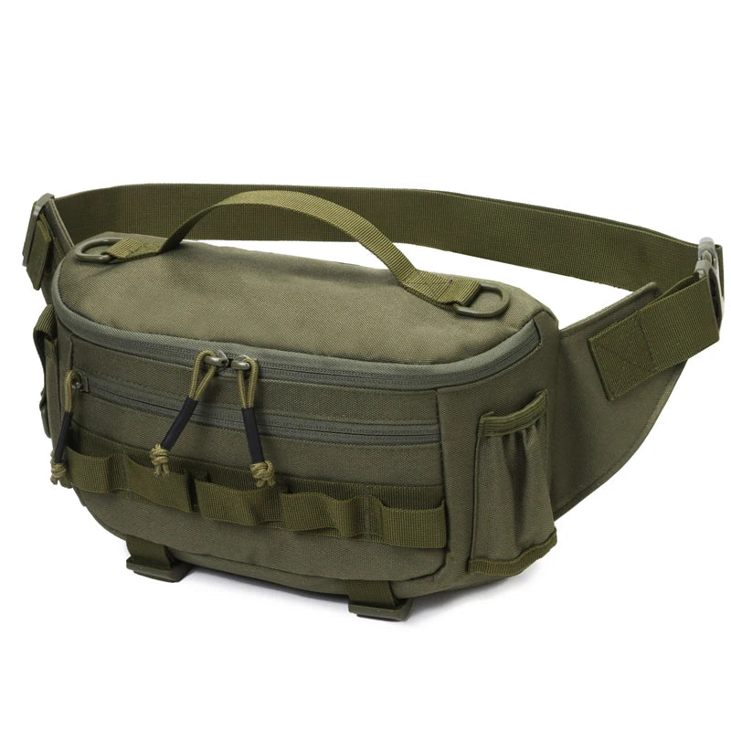 Tactical Waterproof Chest Waist Bag - Fishing & Outdoor Molle Crossbody Pack 30 x 11 x 20 cm (11.8 x 4.3 x 7.9 in)