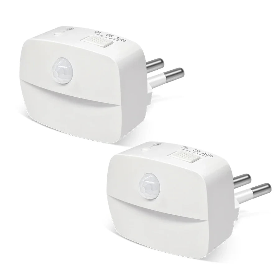 Plug-In Motion Sensor Night Light with Dusk-to-Dawn Sensor — Mini LED Nightlight for Bathroom, Hallway & Bedroom (EU/US Plug)