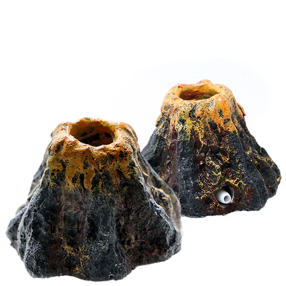 Volcano Air Stone Aquarium Decoration Bubble Rock Oxygen Diffuser Plate for Fish Tank
