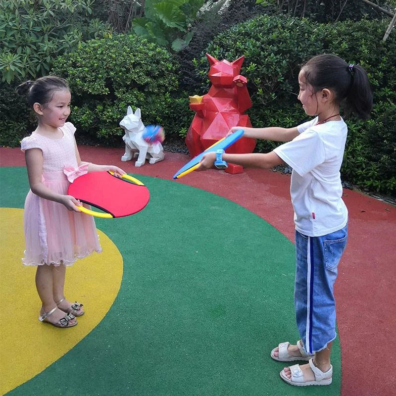 Bouncy Paddle Toss & Catch Game – Paddle Ball Set 35 x 35 cm (13.8 x 13.8 in) for Kids & Family, Beach Backyard Party Favors