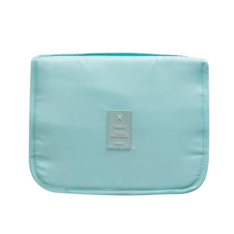 Double-Layer Waterproof Travel Toiletry & Makeup Bag - Hanging Handheld Dopp Kit for Men & Women
