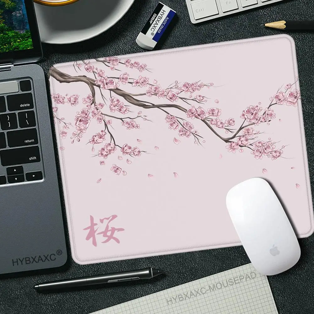 Cherry Blossom (Sakura) 45×40 cm (17.7×15.7 in) Non-Slip Stitched-Edge Gaming Mouse Pad Desk Mat
