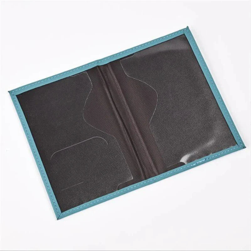 PU Leather Passport Holder, Waterproof Travel Passport Cover with Card Slots, Unisex Marble Pattern