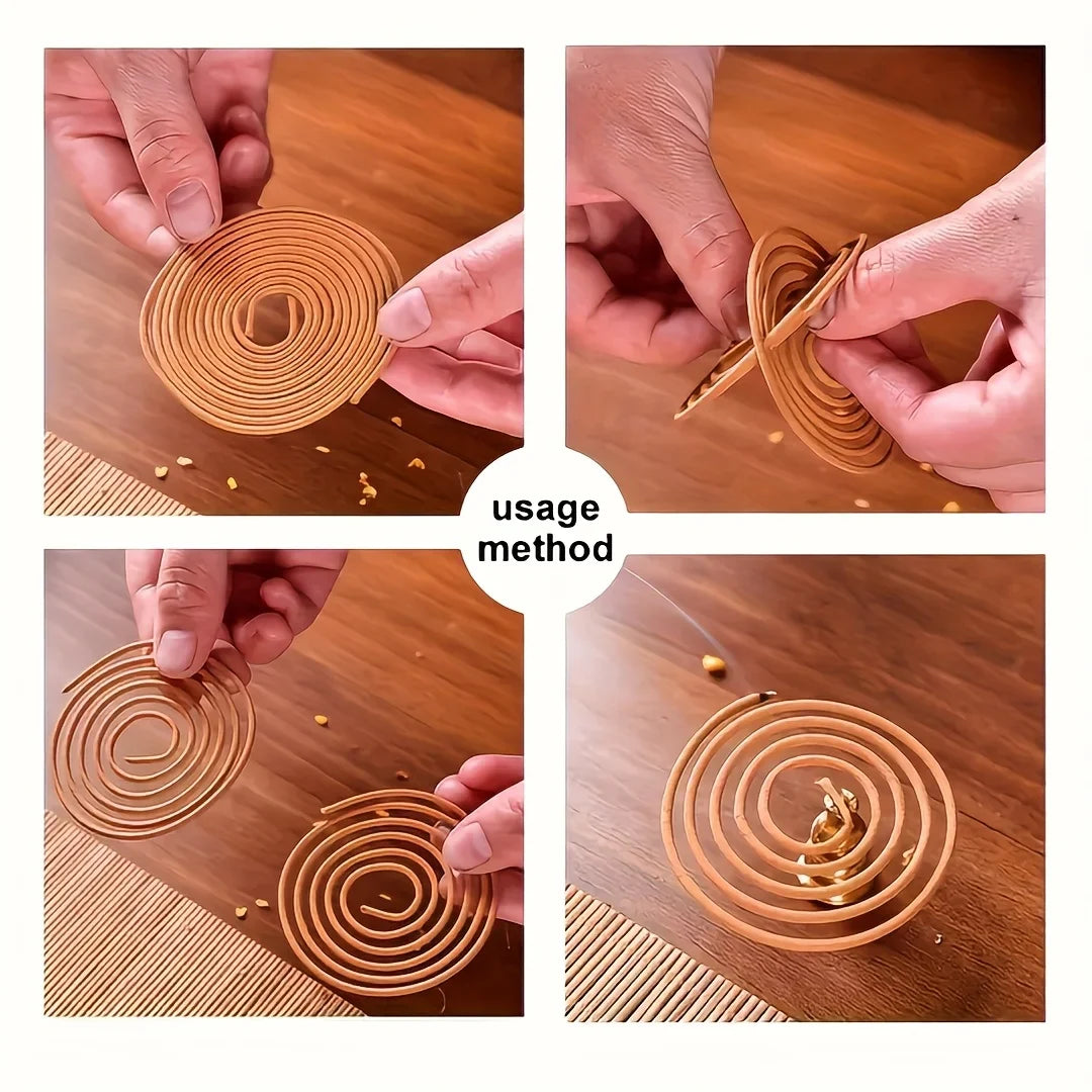 Coffee Scented Coil Incense with Stand — Sandalwood Aromatic Burner for Yoga, Meditation & Home Fragrance