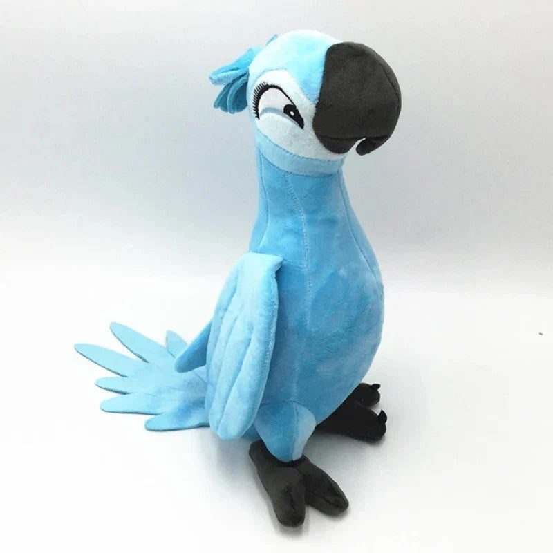 Blue Parrot Plush Toy 30cm (11.8 in) Blu and Jewel Stuffed Bird - Kids Christmas Gift