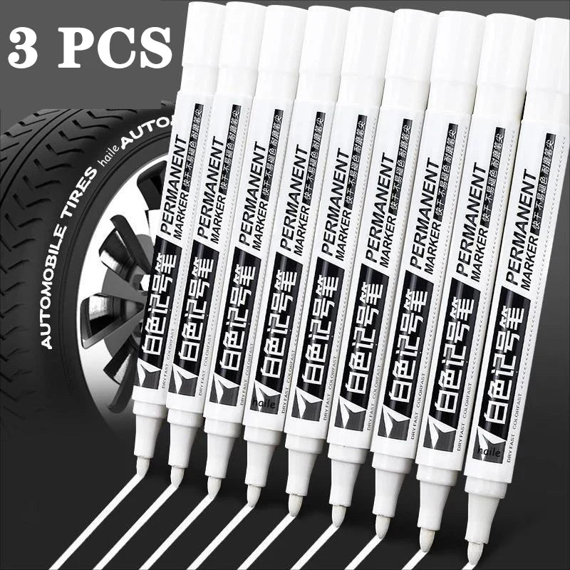 White Opaque Oily Waterproof Gel Marker Pen - Multi Nib Sizes 0.8/1.0/2.0/2.8mm for DIY, Graffiti, Sketching