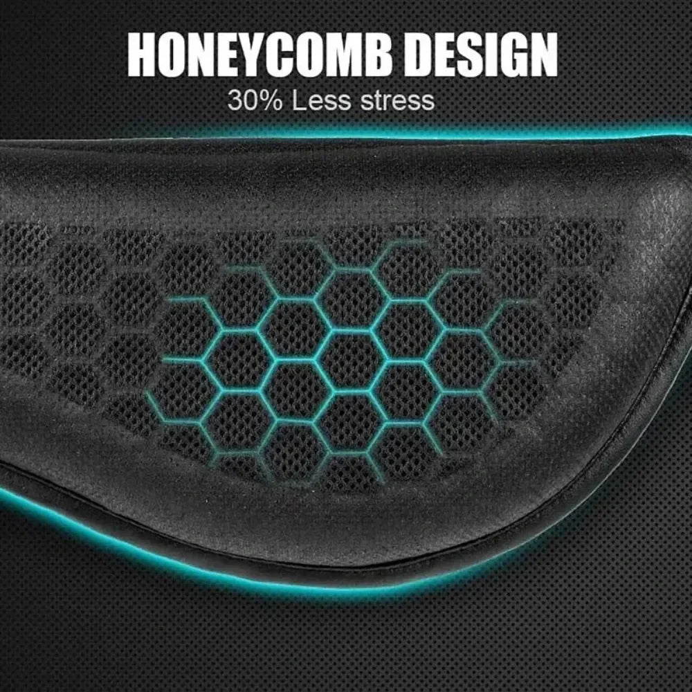 Motorcycle Seat Cushion 3D Honeycomb Gel Pad Anti-Slip Pressure Relief 15.75 x 14.37 in (40 x 36.5 cm)