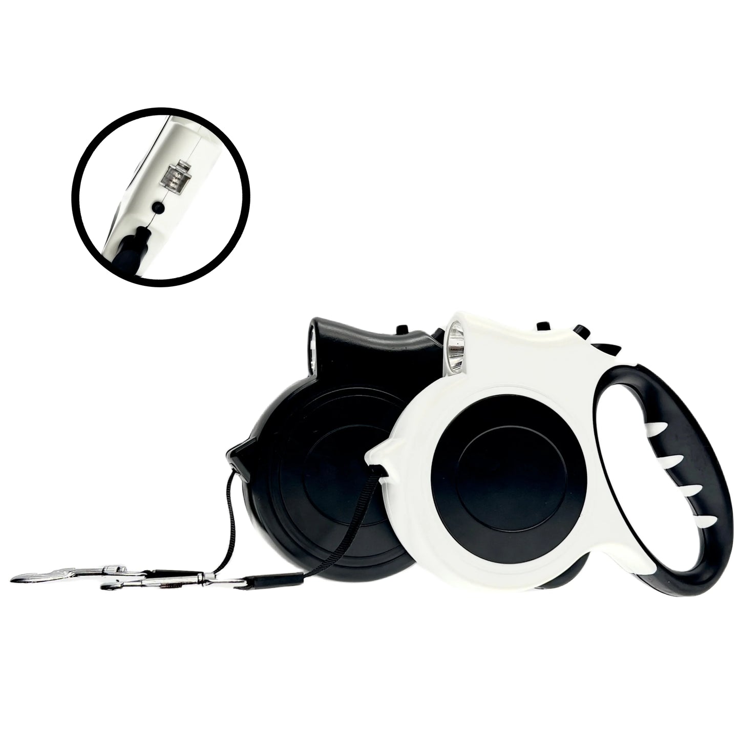 Illuminated Retractable Dog Leash 16 ft (5 m) – Adjustable LED Walking Leash for Medium & Large Dogs