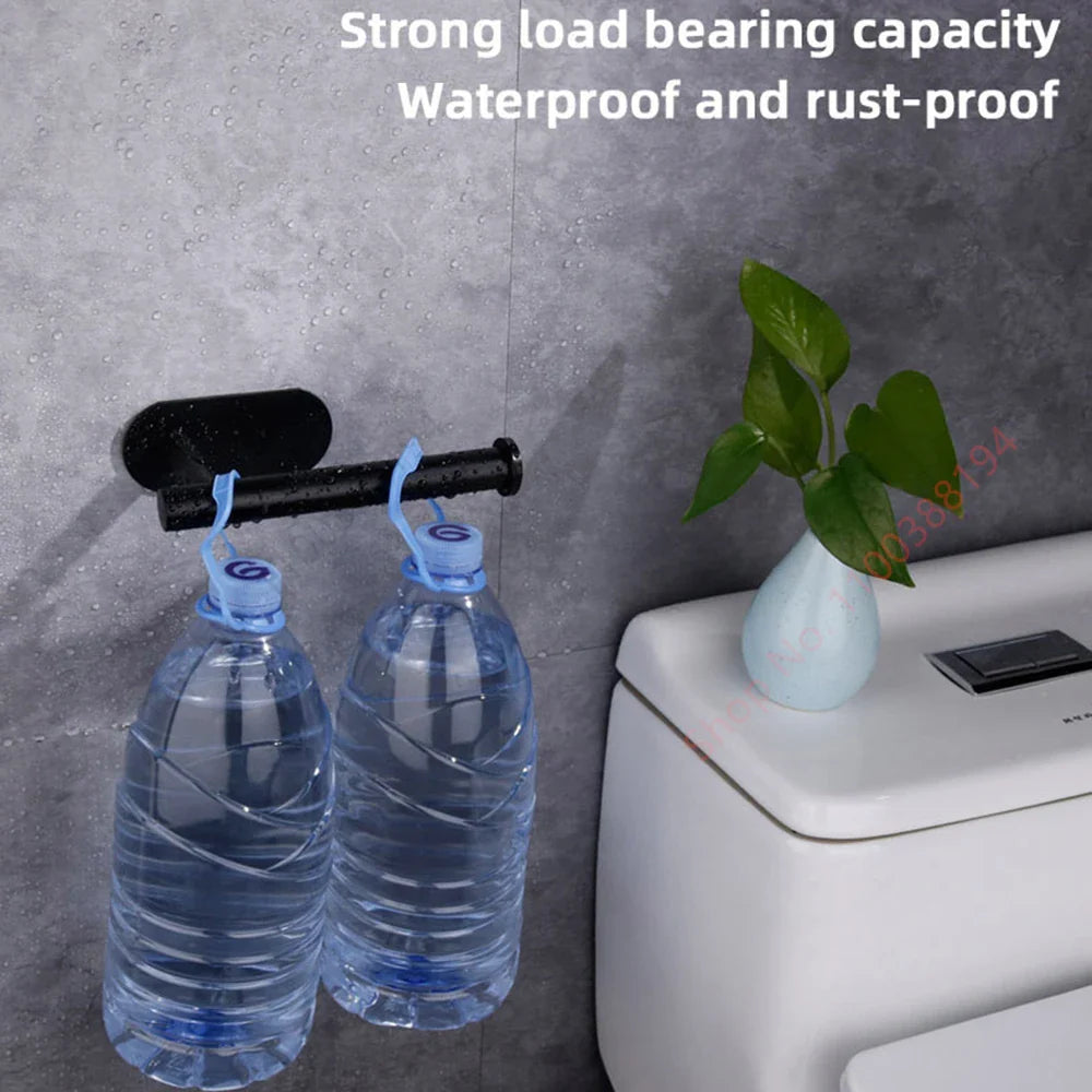 Self-Adhesive Stainless Steel Toilet Paper Holder — No-Drill Wall Mount Tissue & Towel Dispenser (Holds up to 30 cm / 11.8 in)