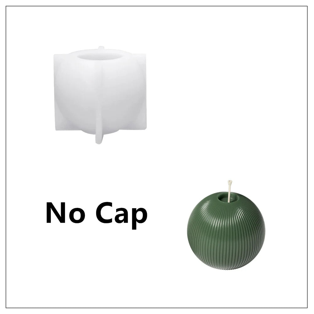 DIY Christmas Bauble & Tree Candle Silicone Mold Set, 3 Sizes, Platinum Silicone for Scented Candle Making